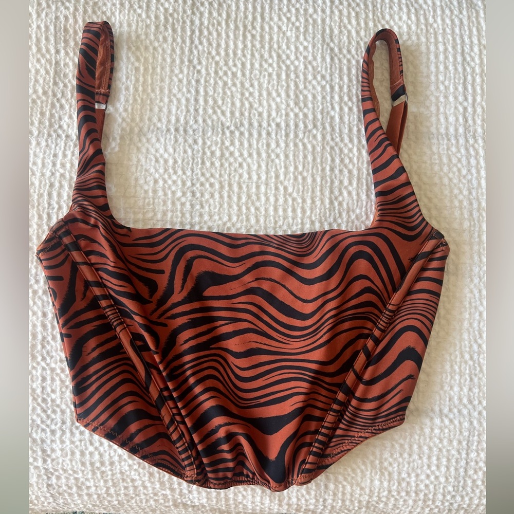 Tiger print corset - size M